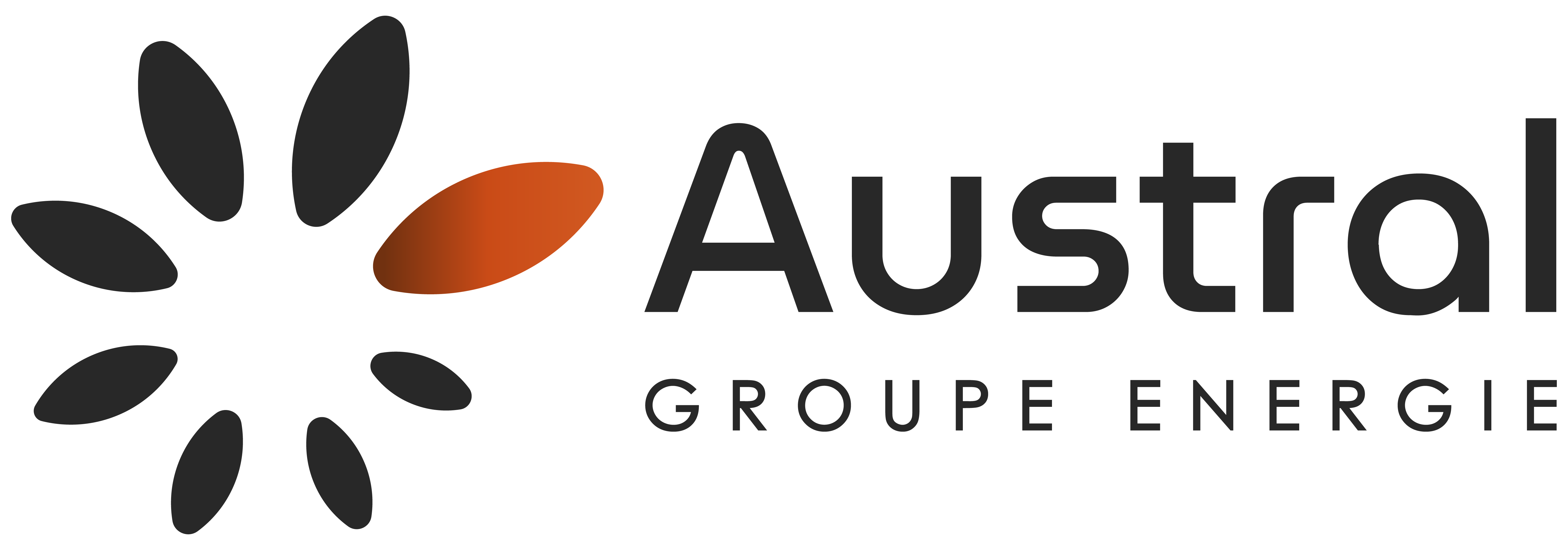 Logo horizontal en positif d'Austral Groupe Énergie